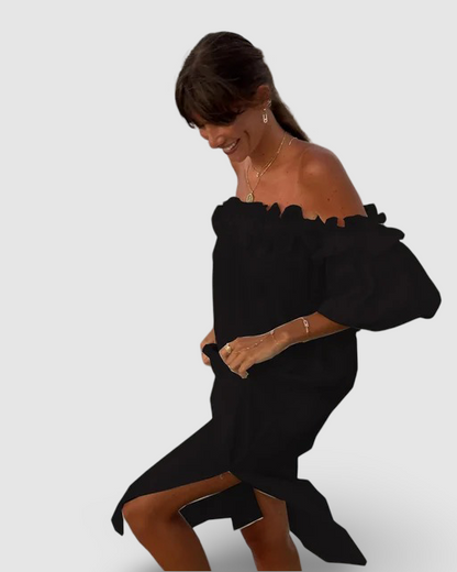 Mary | Off Shoulder Holiday Maxi Dress